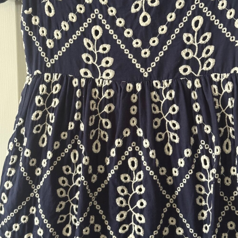 Mi Ami Womens Navy and Cream Dress Size M Medium P3 - Picture 4 of 12